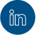 Letras blancas en un círculo azul, logotipo de LinkedIn, reflejando el apoyo profesional y humano Fundación porqueViven