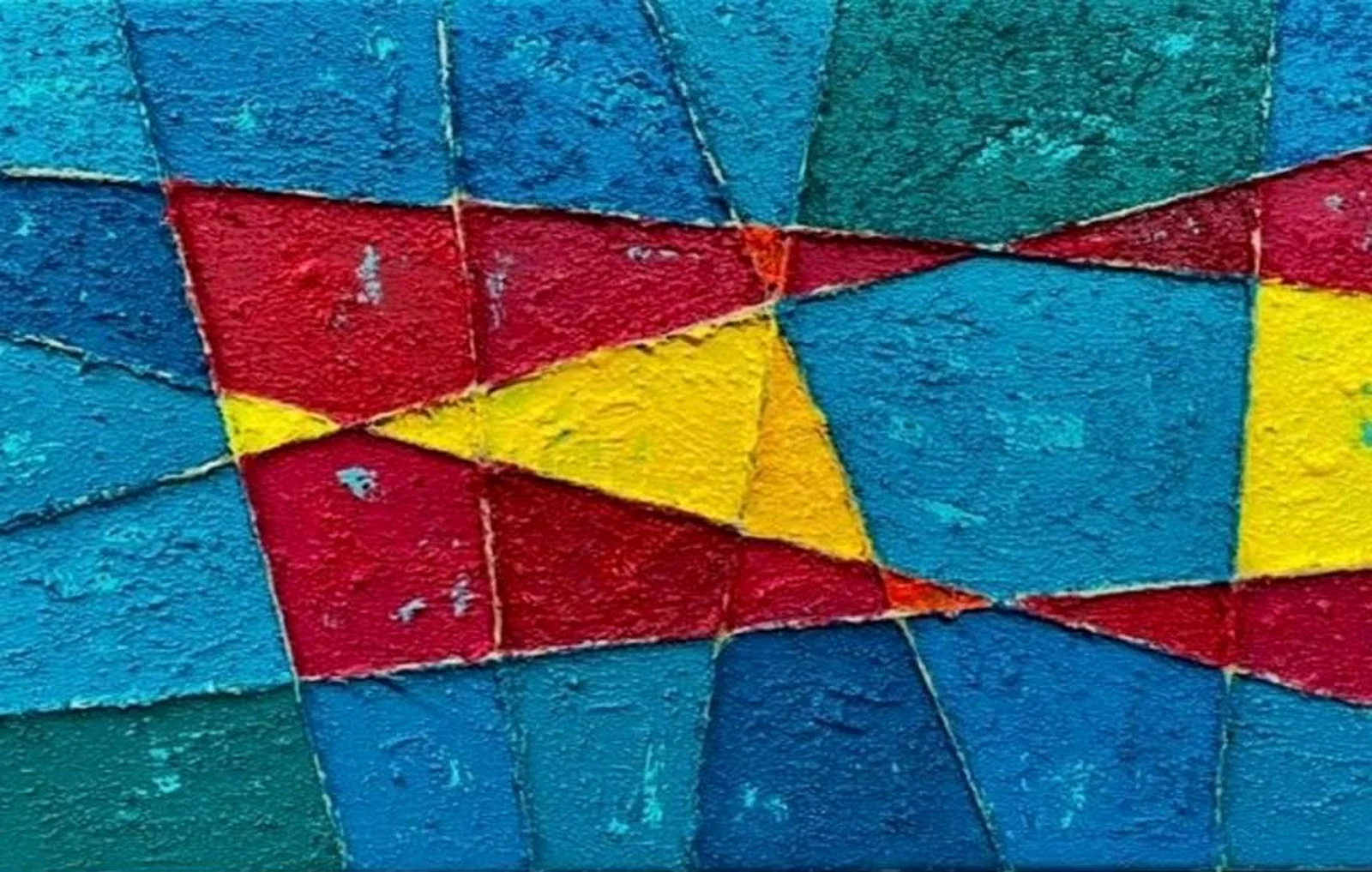 Obra de la exposición solidaria Banderas del artista Gonzalo Peral a beneficio de la Fundación porqueViven en Madrid