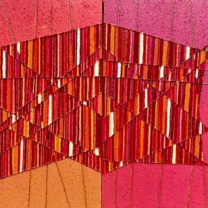 Obra Bandera 35 de Gonzalo Peral, tecnica mixta acrilico y arena