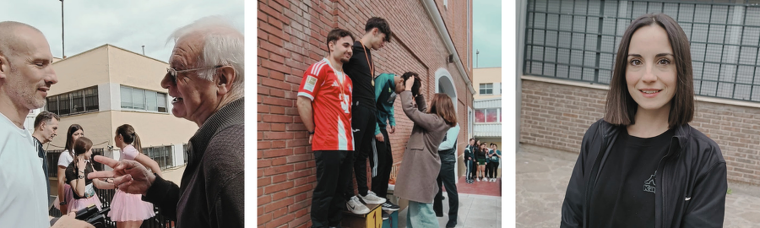 Alumnos y profesores del Colegio Capuchinos de Usera participando en una carrera solidaria escolar en apoyo a la Fundación porqueViven
