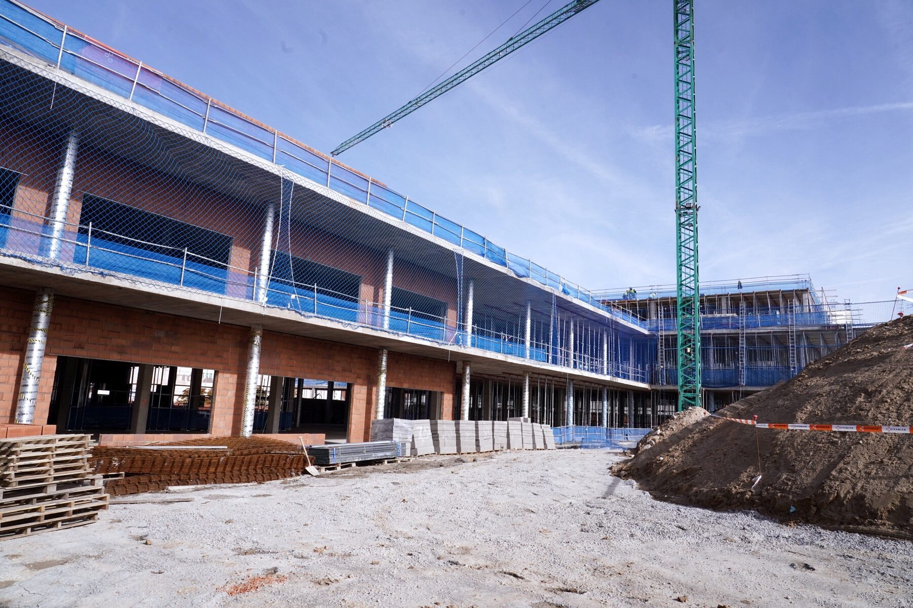 Construcción del CAPPI · El patio interior del CAPPI, en obras (noviembre de 2025)